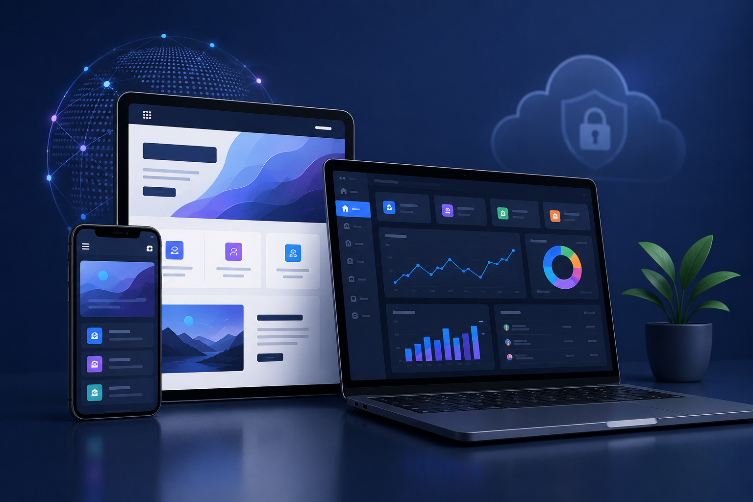 Modern dashboards and mobile experiences across devices